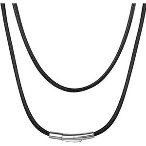 Waterproof Braided Leather Cord Chain Necklace,Men Women DIY Woven Wax RopeChain